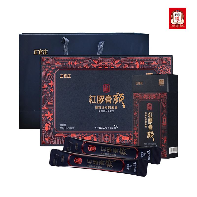 正官庄红参阿胶膏阿胶枸杞粉茯苓粉甘草粉450g红参15g/盒