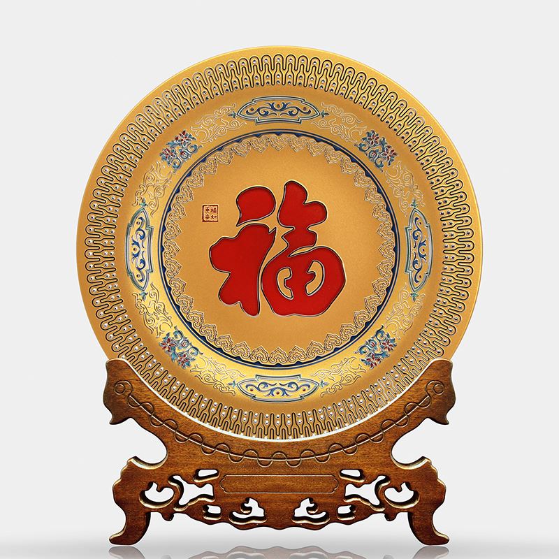 雅瑯晶40CM傳統(tǒng)福傳統(tǒng)花盤（掐絲款）