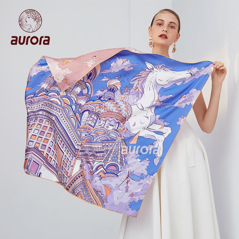 aurora桑蠶絲雙面自由同花異色