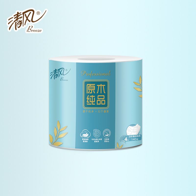 清风4层小叶细点压花140g卷-8卷