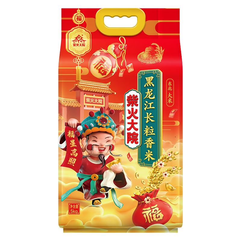 柴火大院財(cái)火大院黑龍江長(zhǎng)粒香米5kg