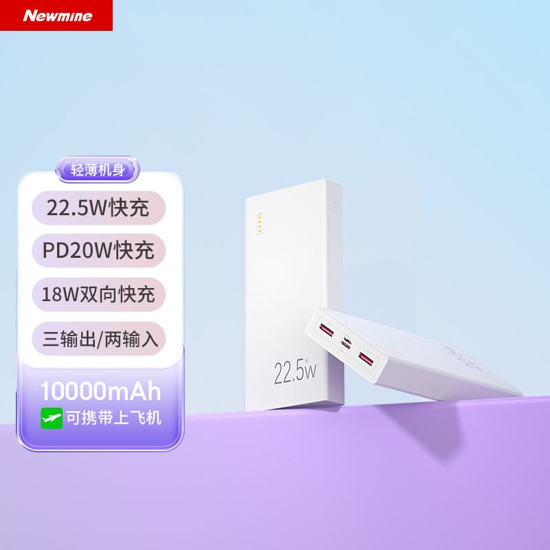 纽曼RJ100（快充版）22.5W1万毫安电源