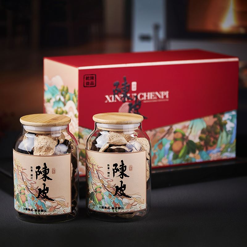 昀品堂甘香雅韻新會(huì)陳皮禮盒雙罐裝