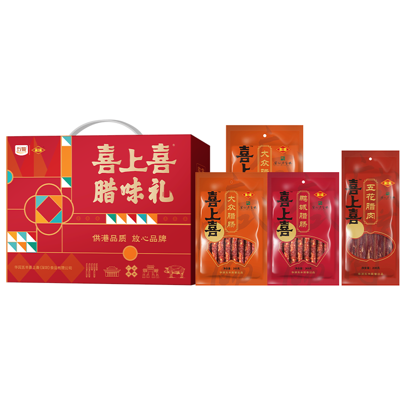 华润五丰喜上喜腊味礼包800g