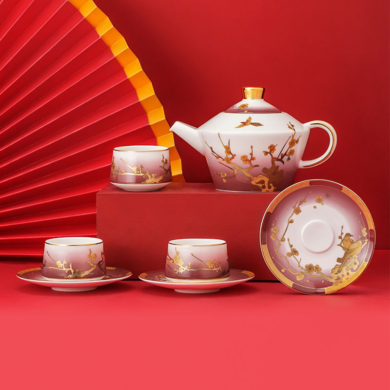 故宮喜上眉梢茶具套裝國潮商務(wù)文創(chuàng)會(huì)議禮品