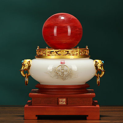 鼎盛精品（小號）鴻運(yùn)當(dāng)頭聚寶盆招財(cái)擺件開業(yè)喬遷商務(wù)紀(jì)念禮品