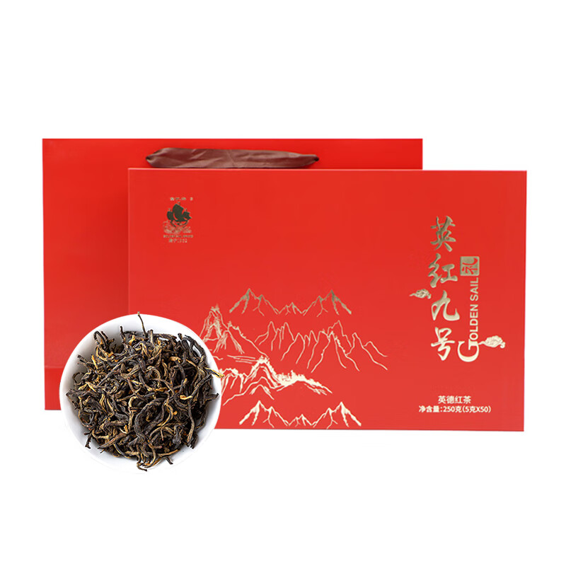 金帆茶-英红九号礼盒（红盒）250克/罐